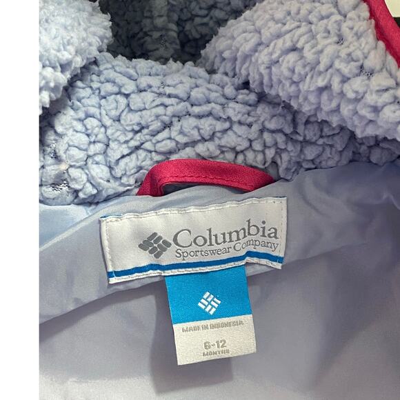 Children’s Columbia Pink Snowsuit. Size 6-12 Months - Picture 10 of 11